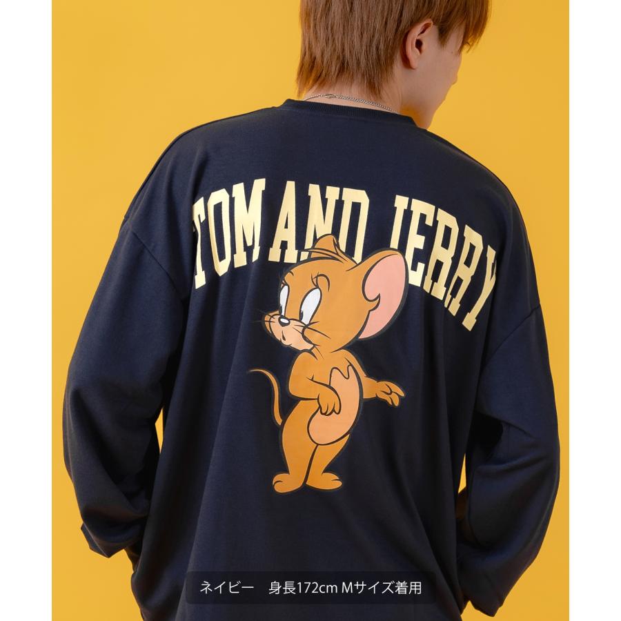 長袖Tシャツ メンズ TOM&JERRY トムとジェリー プリント カットソー ロンT カートゥーン 大きめ アメカジ カジュアル スケーター ストリート 古着MIX | improves | 14
