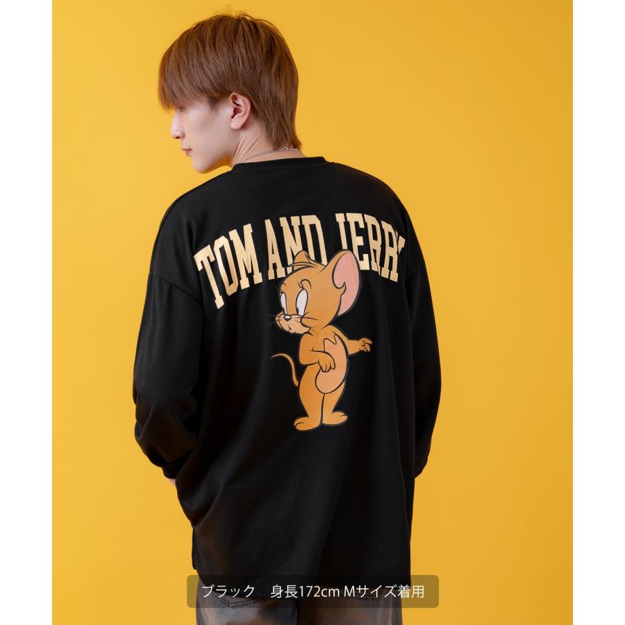 長袖Tシャツ メンズ TOM&JERRY トムとジェリー プリント カットソー ロンT カートゥーン 大きめ アメカジ カジュアル スケーター ストリート 古着MIX | improves | 18