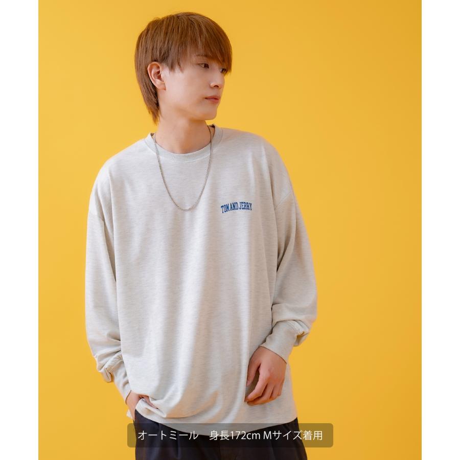 長袖Tシャツ メンズ TOM&JERRY トムとジェリー プリント カットソー ロンT カートゥーン 大きめ アメカジ カジュアル スケーター ストリート 古着MIX | improves | 05