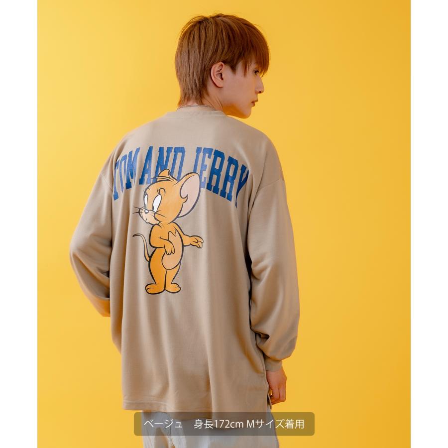 長袖Tシャツ メンズ TOM&JERRY トムとジェリー プリント カットソー ロンT カートゥーン 大きめ アメカジ カジュアル スケーター ストリート 古着MIX | improves | 10
