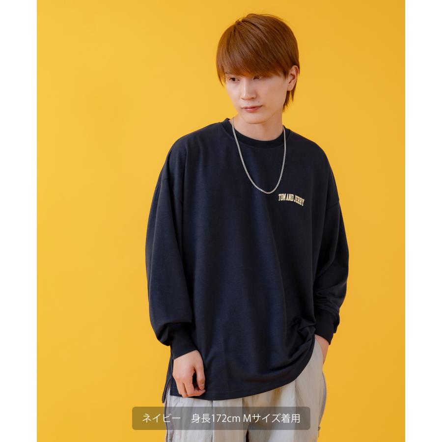 長袖Tシャツ メンズ TOM&JERRY トムとジェリー プリント カットソー ロンT カートゥーン 大きめ アメカジ カジュアル スケーター ストリート 古着MIX | improves | 13