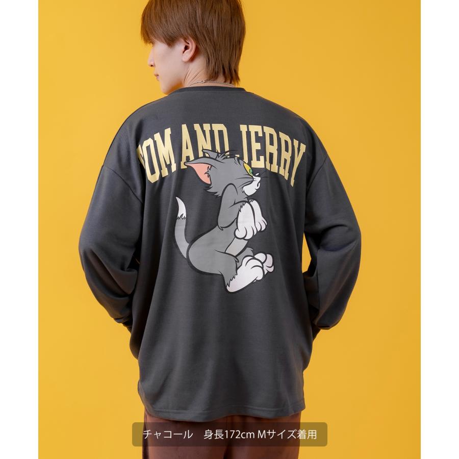 長袖Tシャツ メンズ TOM&JERRY トムとジェリー プリント カットソー ロンT カートゥーン 大きめ アメカジ カジュアル スケーター ストリート 古着MIX | improves | 14