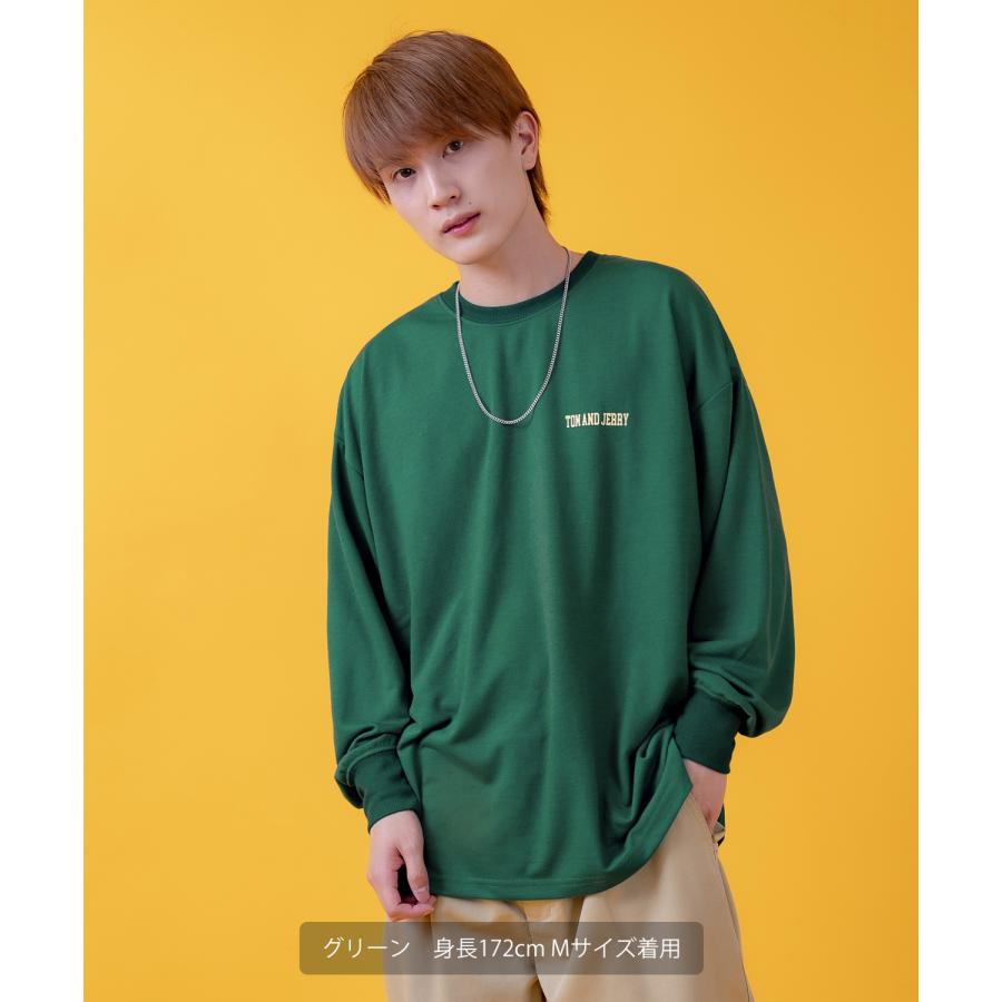 長袖Tシャツ メンズ TOM&JERRY トムとジェリー プリント カットソー ロンT カートゥーン 大きめ アメカジ カジュアル スケーター ストリート 古着MIX | improves | 17