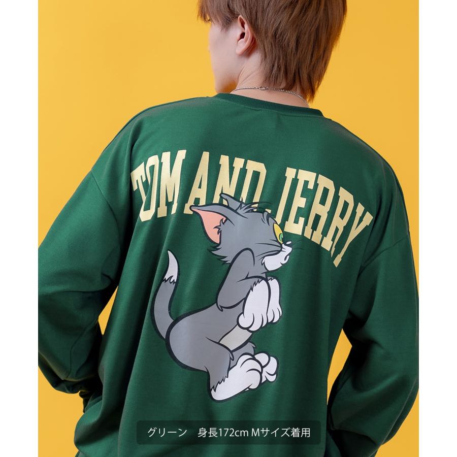 長袖Tシャツ メンズ TOM&JERRY トムとジェリー プリント カットソー ロンT カートゥーン 大きめ アメカジ カジュアル スケーター ストリート 古着MIX | improves | 18