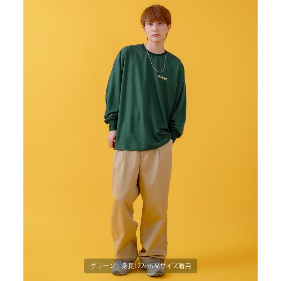 長袖Tシャツ メンズ TOM&JERRY トムとジェリー プリント カットソー ロンT カートゥーン 大きめ アメカジ カジュアル スケーター ストリート 古着MIX | improves | 19