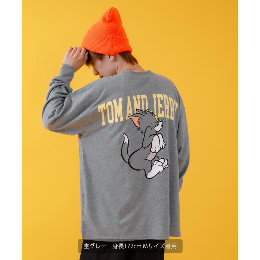 長袖Tシャツ メンズ TOM&JERRY トムとジェリー プリント カットソー ロンT カートゥーン 大きめ アメカジ カジュアル スケーター ストリート 古着MIX | improves | 06