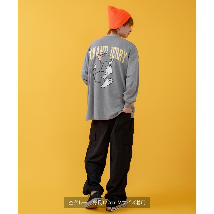 長袖Tシャツ メンズ TOM&JERRY トムとジェリー プリント カットソー ロンT カートゥーン 大きめ アメカジ カジュアル スケーター ストリート 古着MIX | improves | 08