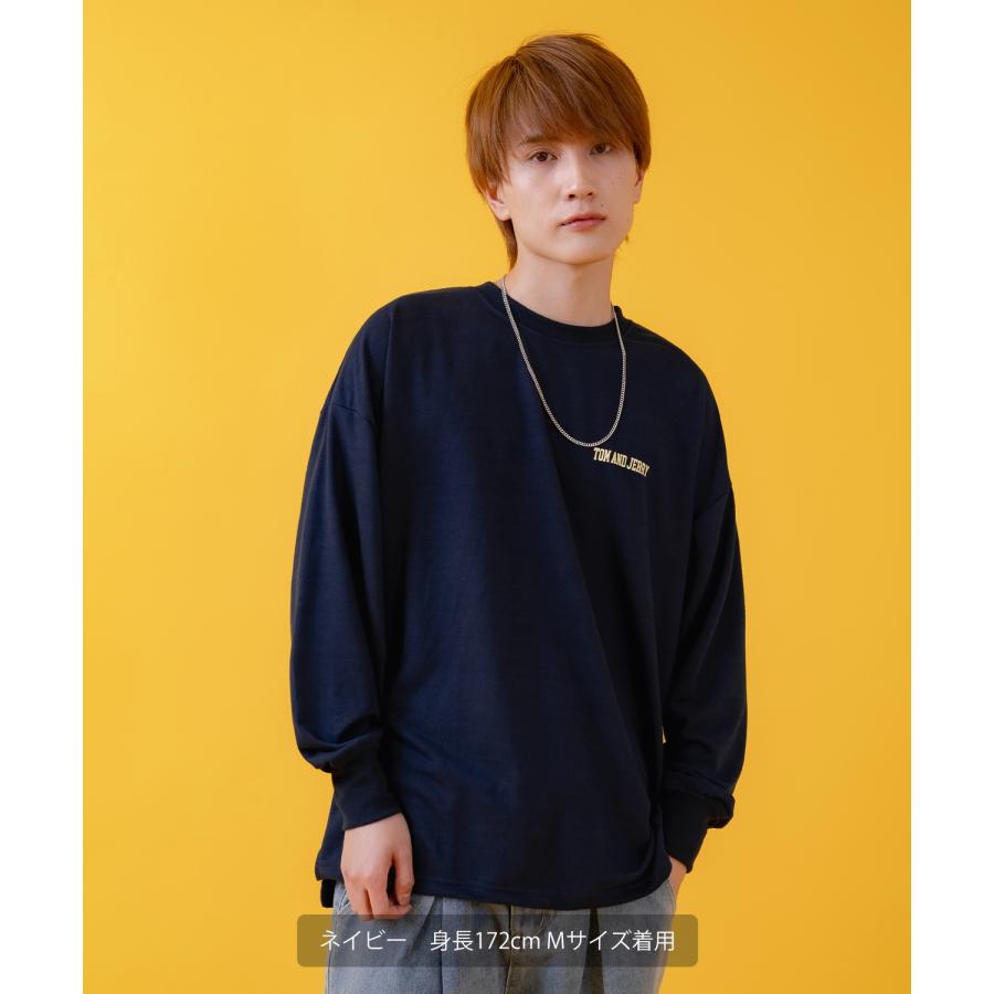 長袖Tシャツ メンズ TOM&JERRY トムとジェリー プリント カットソー ロンT カートゥーン 大きめ アメカジ カジュアル スケーター ストリート 古着MIX | improves | 09