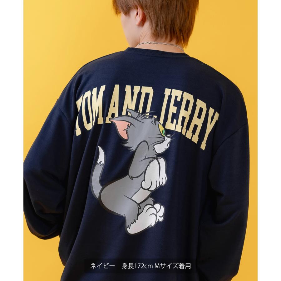 長袖Tシャツ メンズ TOM&JERRY トムとジェリー プリント カットソー ロンT カートゥーン 大きめ アメカジ カジュアル スケーター ストリート 古着MIX | improves | 10