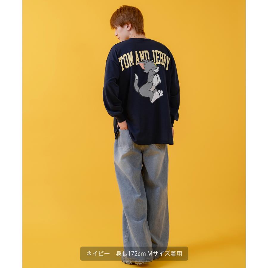長袖Tシャツ メンズ TOM&JERRY トムとジェリー プリント カットソー ロンT カートゥーン 大きめ アメカジ カジュアル スケーター ストリート 古着MIX | improves | 12