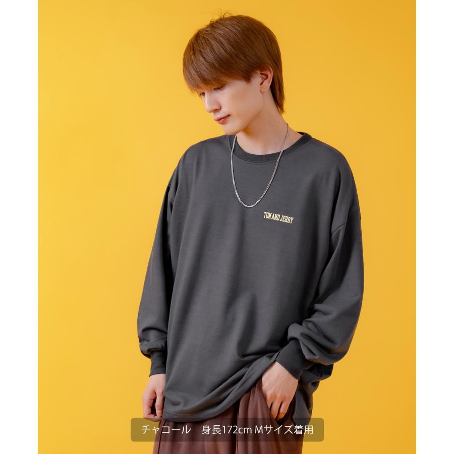 長袖Tシャツ メンズ TOM&JERRY トムとジェリー プリント カットソー ロンT カートゥーン 大きめ アメカジ カジュアル スケーター ストリート 古着MIX | improves | 13