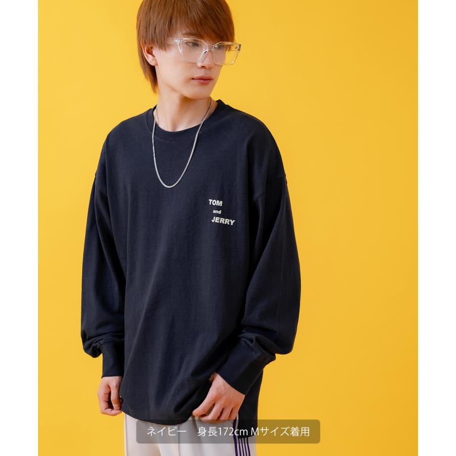 長袖Tシャツ メンズ TOM&JERRY トムとジェリー プリント カットソー ロンT カートゥーン 大きめ アメカジ カジュアル スケーター ストリート 古着MIX | improves | 13