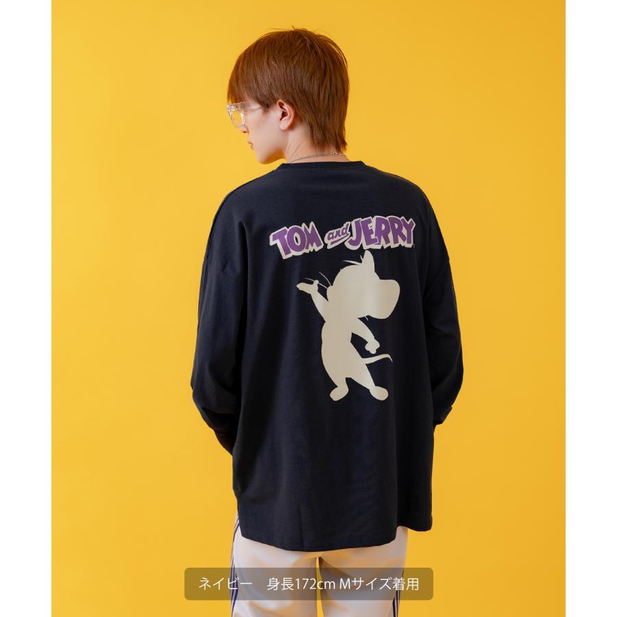 長袖Tシャツ メンズ TOM&JERRY トムとジェリー プリント カットソー ロンT カートゥーン 大きめ アメカジ カジュアル スケーター ストリート 古着MIX | improves | 14
