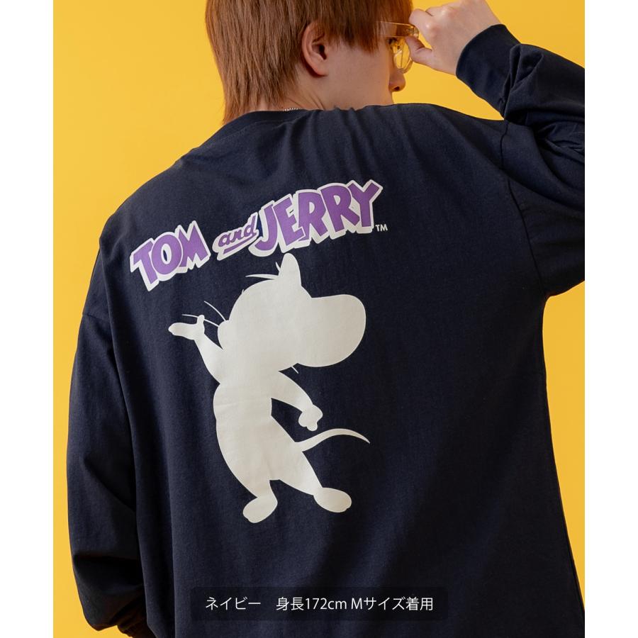 長袖Tシャツ メンズ TOM&JERRY トムとジェリー プリント カットソー ロンT カートゥーン 大きめ アメカジ カジュアル スケーター ストリート 古着MIX | improves | 15