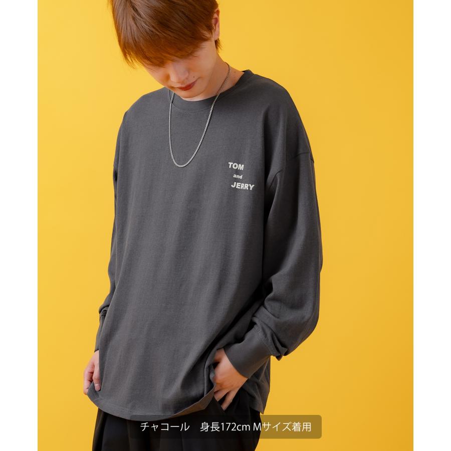 長袖Tシャツ メンズ TOM&JERRY トムとジェリー プリント カットソー ロンT カートゥーン 大きめ アメカジ カジュアル スケーター ストリート 古着MIX | improves | 04