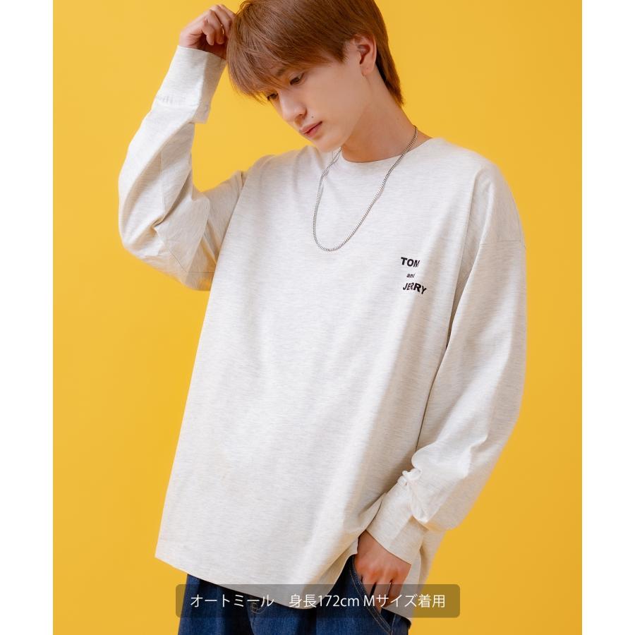 長袖Tシャツ メンズ TOM&JERRY トムとジェリー プリント カットソー ロンT カートゥーン 大きめ アメカジ カジュアル スケーター ストリート 古着MIX | improves | 08