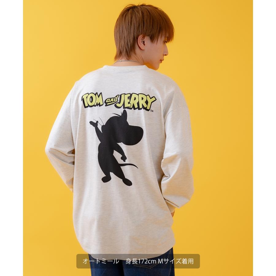 長袖Tシャツ メンズ TOM&JERRY トムとジェリー プリント カットソー ロンT カートゥーン 大きめ アメカジ カジュアル スケーター ストリート 古着MIX | improves | 10