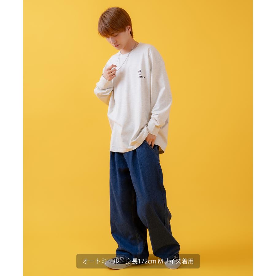 長袖Tシャツ メンズ TOM&JERRY トムとジェリー プリント カットソー ロンT カートゥーン 大きめ アメカジ カジュアル スケーター ストリート 古着MIX | improves | 11