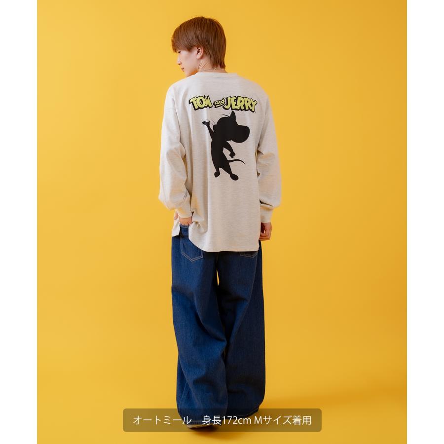 長袖Tシャツ メンズ TOM&JERRY トムとジェリー プリント カットソー ロンT カートゥーン 大きめ アメカジ カジュアル スケーター ストリート 古着MIX | improves | 12