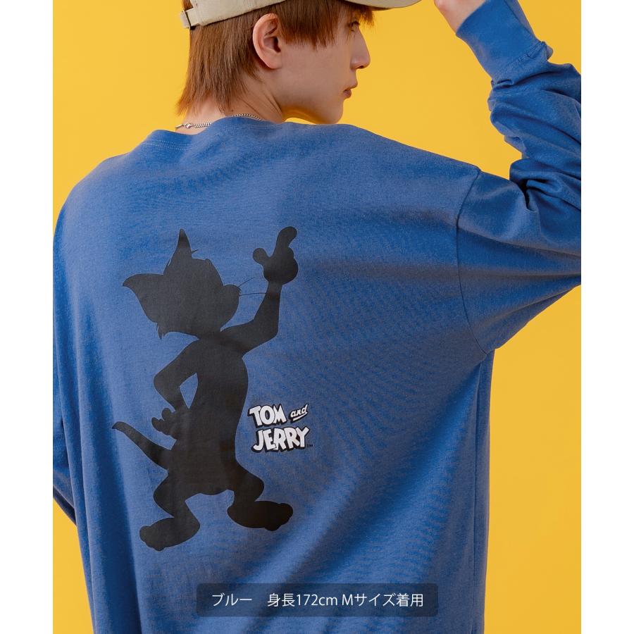 長袖Tシャツ メンズ TOM&JERRY トムとジェリー プリント カットソー ロンT カートゥーン 大きめ アメカジ カジュアル スケーター ストリート 古着MIX | improves | 15