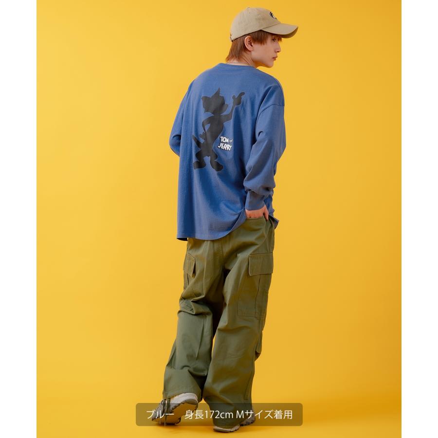 長袖Tシャツ メンズ TOM&JERRY トムとジェリー プリント カットソー ロンT カートゥーン 大きめ アメカジ カジュアル スケーター ストリート 古着MIX | improves | 17
