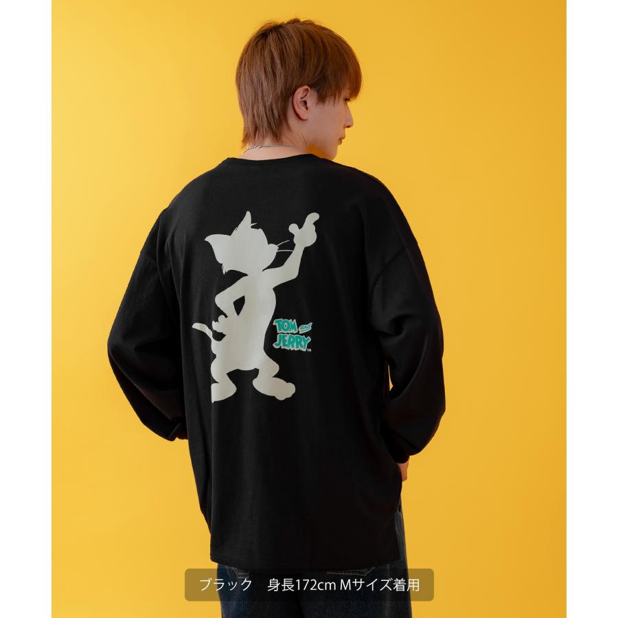 長袖Tシャツ メンズ TOM&JERRY トムとジェリー プリント カットソー ロンT カートゥーン 大きめ アメカジ カジュアル スケーター ストリート 古着MIX | improves | 05