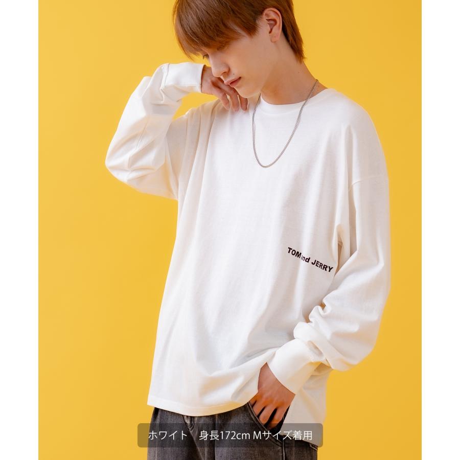 長袖Tシャツ メンズ TOM&JERRY トムとジェリー プリント カットソー ロンT カートゥーン 大きめ アメカジ カジュアル スケーター ストリート 古着MIX | improves | 08