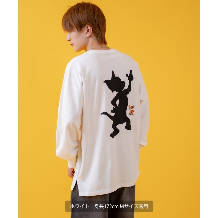 長袖Tシャツ メンズ TOM&JERRY トムとジェリー プリント カットソー ロンT カートゥーン 大きめ アメカジ カジュアル スケーター ストリート 古着MIX | improves | 09
