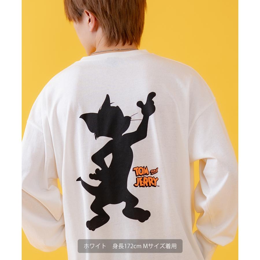 長袖Tシャツ メンズ TOM&JERRY トムとジェリー プリント カットソー ロンT カートゥーン 大きめ アメカジ カジュアル スケーター ストリート 古着MIX | improves | 10