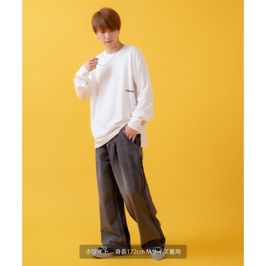 長袖Tシャツ メンズ TOM&JERRY トムとジェリー プリント カットソー ロンT カートゥーン 大きめ アメカジ カジュアル スケーター ストリート 古着MIX | improves | 11