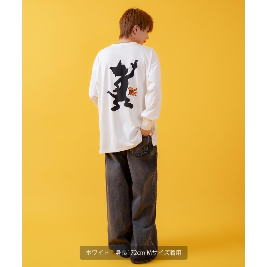 長袖Tシャツ メンズ TOM&JERRY トムとジェリー プリント カットソー ロンT カートゥーン 大きめ アメカジ カジュアル スケーター ストリート 古着MIX | improves | 12