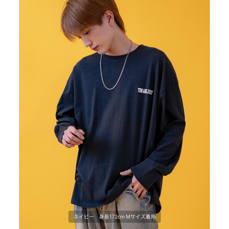 長袖Tシャツ メンズ TOM&JERRY トムとジェリー プリント カットソー ロンT カートゥーン 大きめ アメカジ カジュアル スケーター ストリート 古着MIX | improves | 13