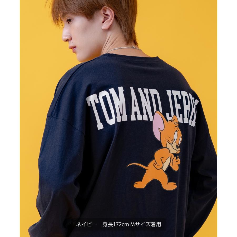 長袖Tシャツ メンズ TOM&JERRY トムとジェリー プリント カットソー ロンT カートゥーン 大きめ アメカジ カジュアル スケーター ストリート 古着MIX | improves | 14