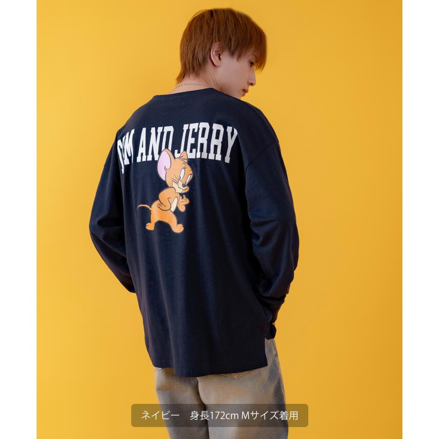 長袖Tシャツ メンズ TOM&JERRY トムとジェリー プリント カットソー ロンT カートゥーン 大きめ アメカジ カジュアル スケーター ストリート 古着MIX | improves | 15