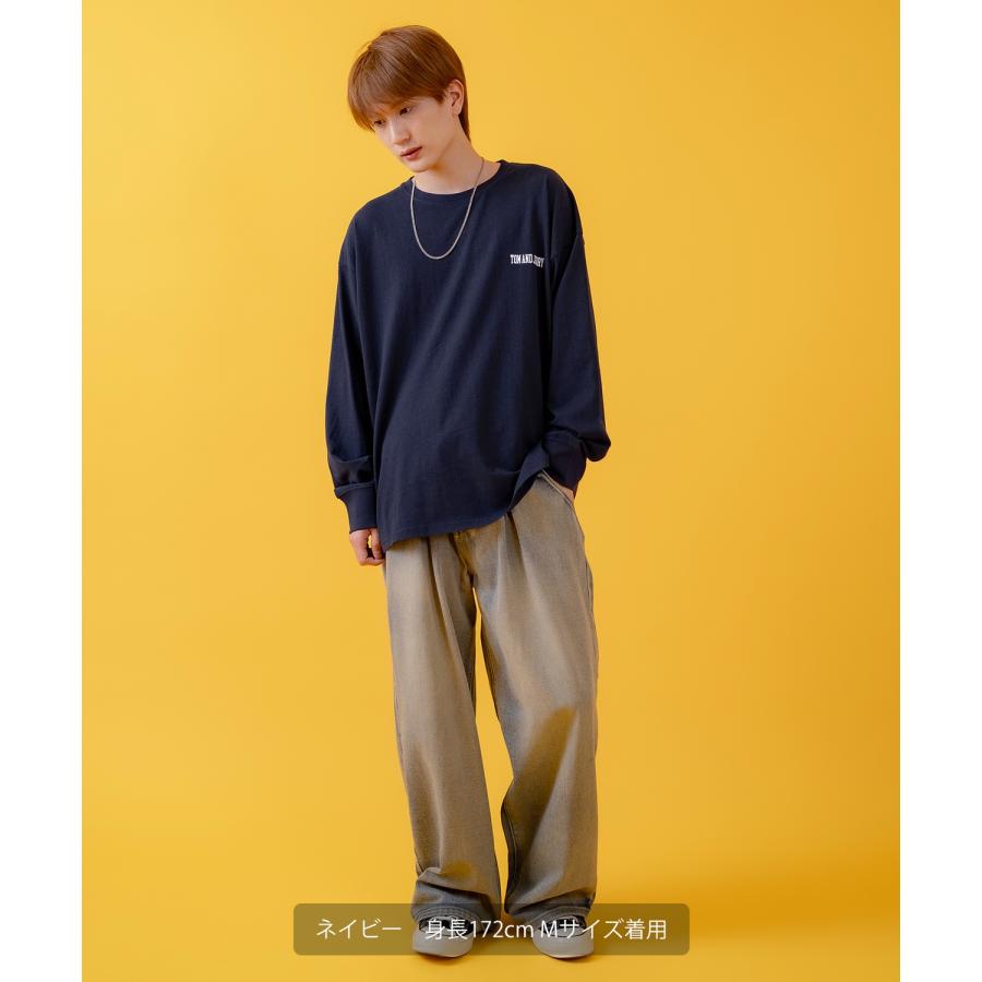 長袖Tシャツ メンズ TOM&JERRY トムとジェリー プリント カットソー ロンT カートゥーン 大きめ アメカジ カジュアル スケーター ストリート 古着MIX | improves | 16