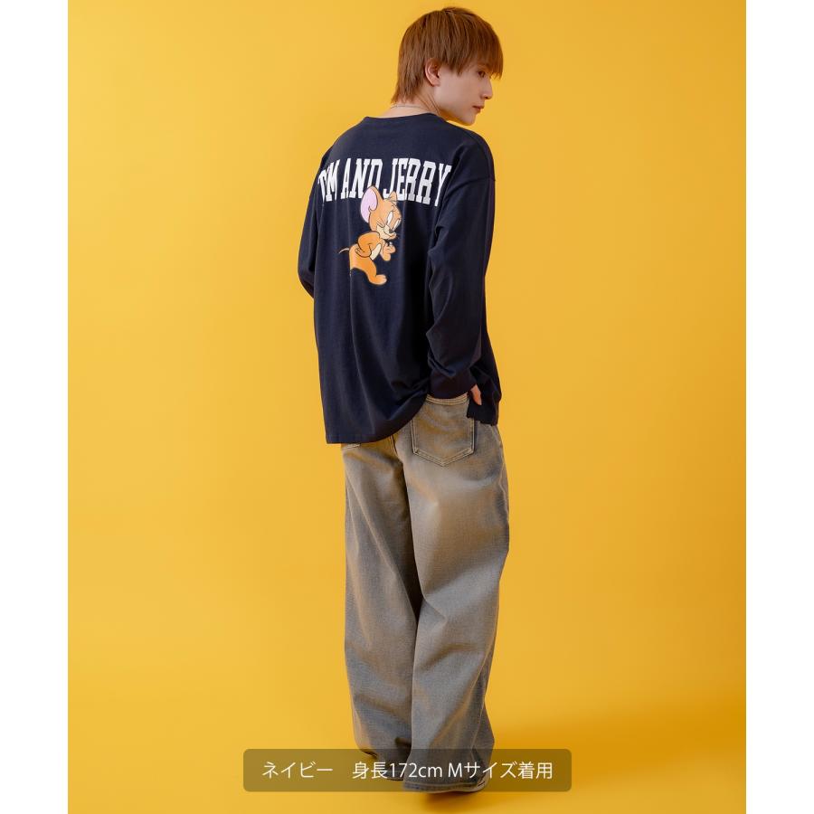 長袖Tシャツ メンズ TOM&JERRY トムとジェリー プリント カットソー ロンT カートゥーン 大きめ アメカジ カジュアル スケーター ストリート 古着MIX | improves | 17
