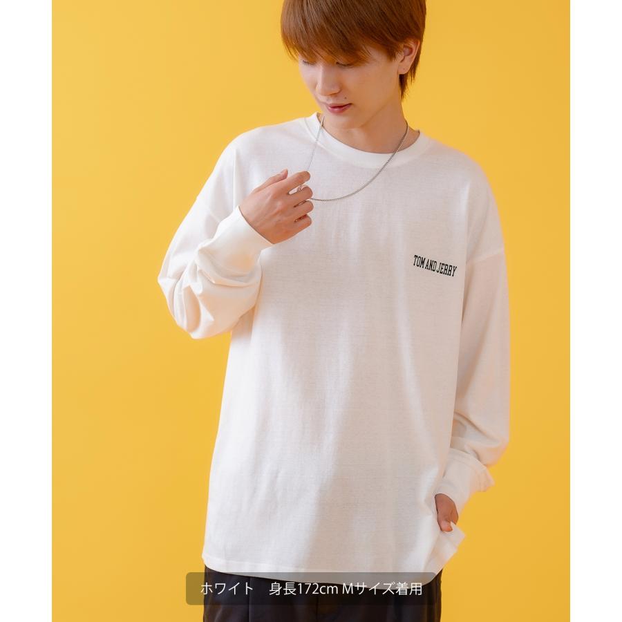 長袖Tシャツ メンズ TOM&JERRY トムとジェリー プリント カットソー ロンT カートゥーン 大きめ アメカジ カジュアル スケーター ストリート 古着MIX | improves | 04