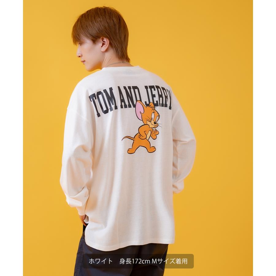 長袖Tシャツ メンズ TOM&JERRY トムとジェリー プリント カットソー ロンT カートゥーン 大きめ アメカジ カジュアル スケーター ストリート 古着MIX | improves | 05