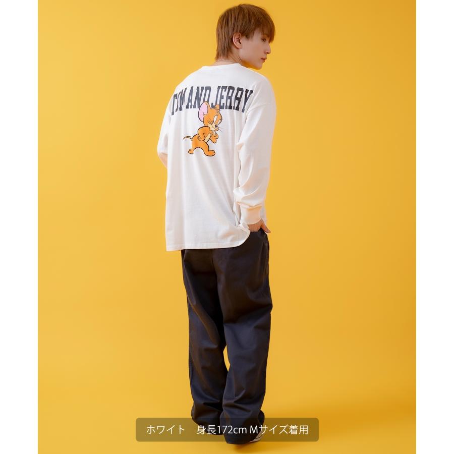 長袖Tシャツ メンズ TOM&JERRY トムとジェリー プリント カットソー ロンT カートゥーン 大きめ アメカジ カジュアル スケーター ストリート 古着MIX | improves | 07