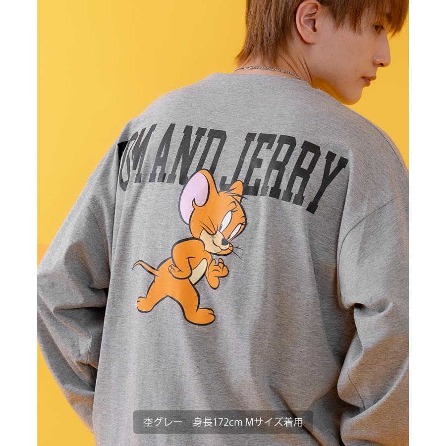 長袖Tシャツ メンズ TOM&JERRY トムとジェリー プリント カットソー ロンT カートゥーン 大きめ アメカジ カジュアル スケーター ストリート 古着MIX | improves | 10