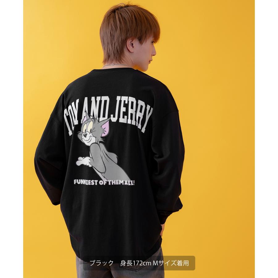 長袖Tシャツ メンズ TOM&JERRY トムとジェリー プリント カットソー ロンT カートゥーン 大きめ アメカジ カジュアル スケーター ストリート 古着MIX | improves | 15