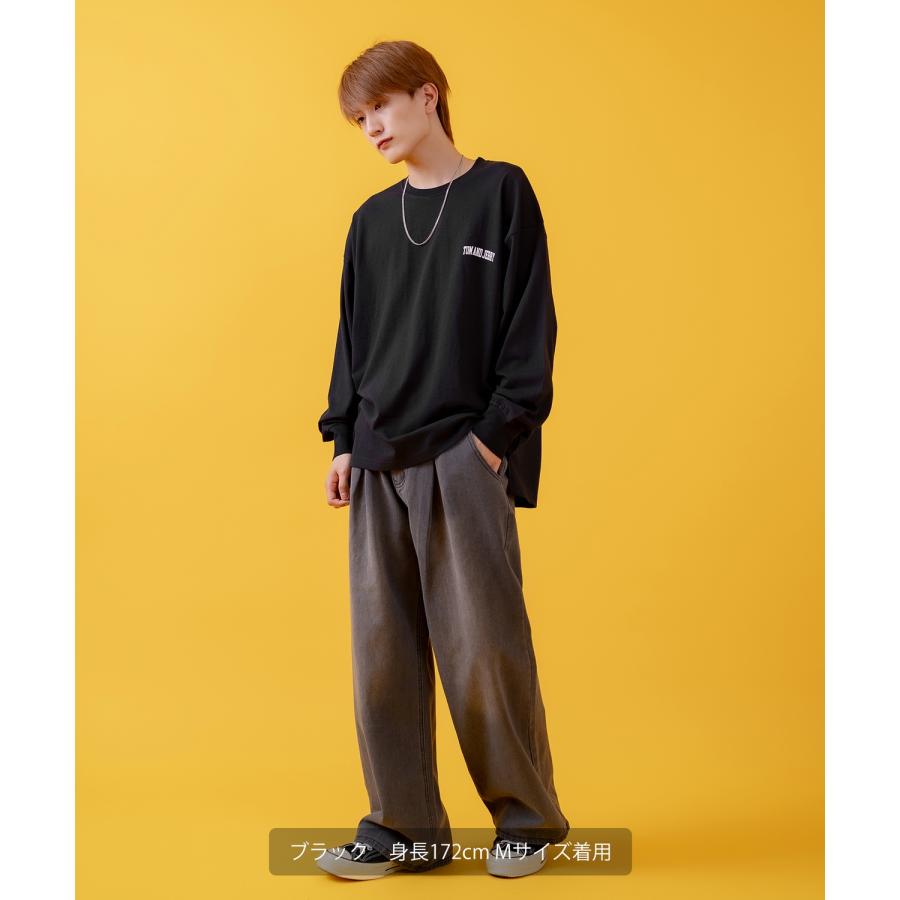 長袖Tシャツ メンズ TOM&JERRY トムとジェリー プリント カットソー ロンT カートゥーン 大きめ アメカジ カジュアル スケーター ストリート 古着MIX | improves | 16