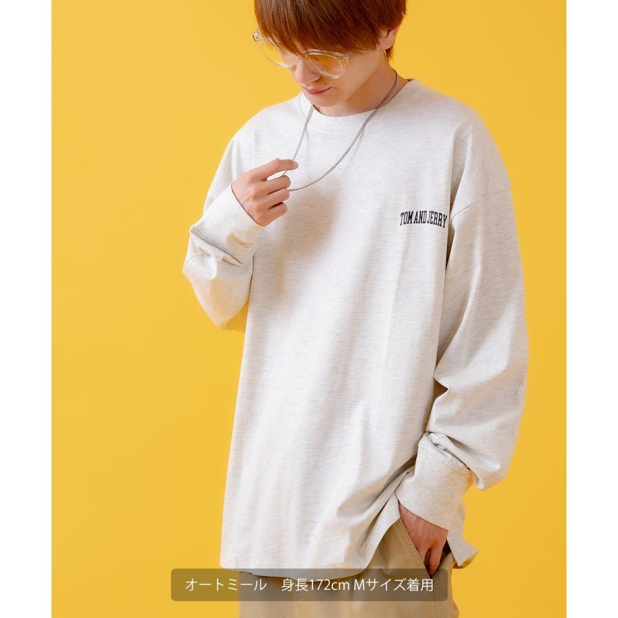 長袖Tシャツ メンズ TOM&JERRY トムとジェリー プリント カットソー ロンT カートゥーン 大きめ アメカジ カジュアル スケーター ストリート 古着MIX | improves | 04