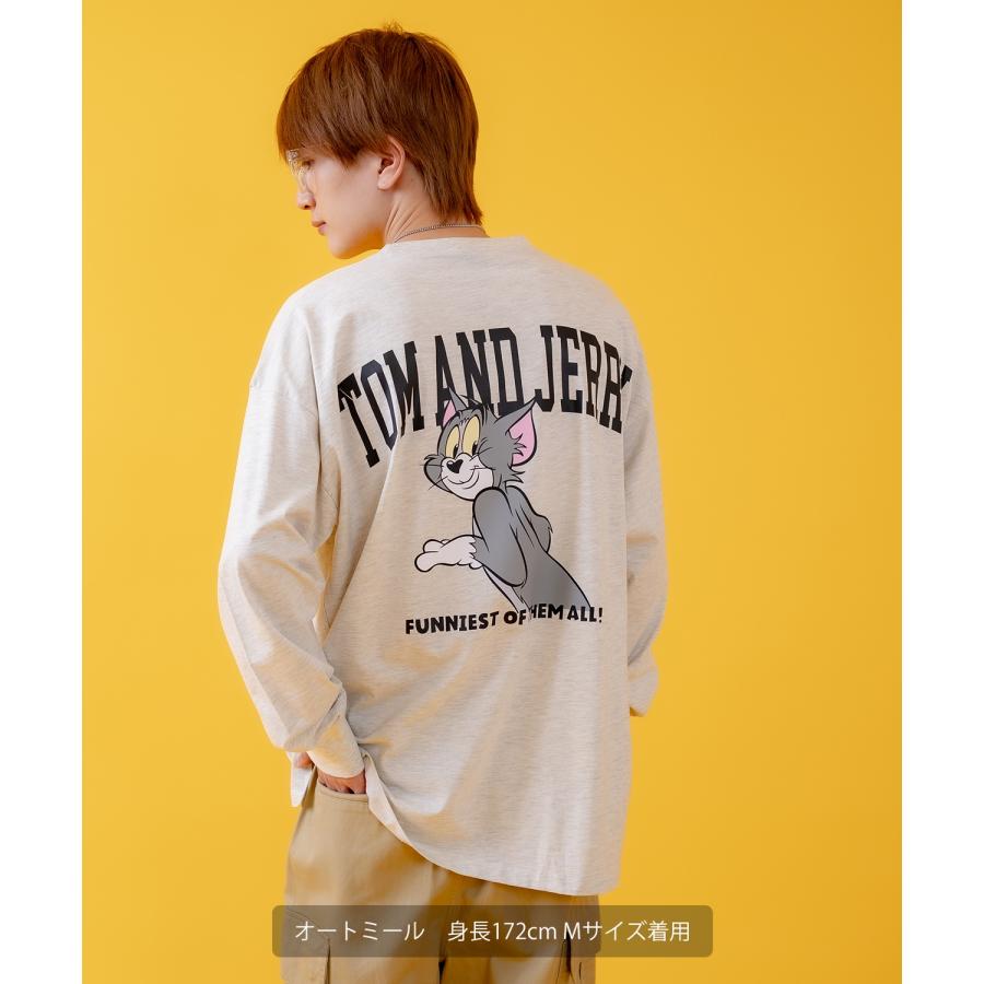 長袖Tシャツ メンズ TOM&JERRY トムとジェリー プリント カットソー ロンT カートゥーン 大きめ アメカジ カジュアル スケーター ストリート 古着MIX | improves | 05