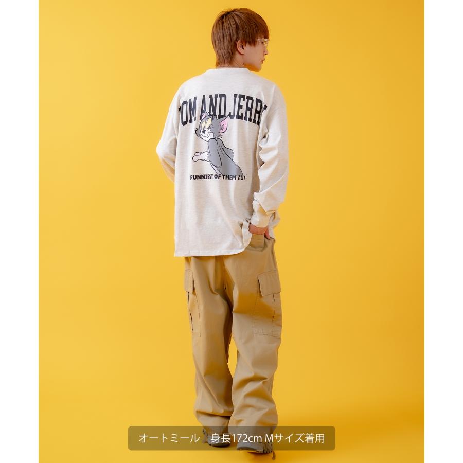 長袖Tシャツ メンズ TOM&JERRY トムとジェリー プリント カットソー ロンT カートゥーン 大きめ アメカジ カジュアル スケーター ストリート 古着MIX | improves | 07