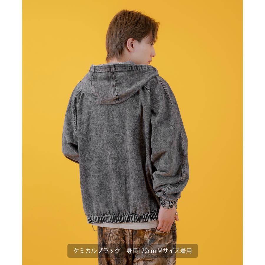 パーカー メンズ レディース デニム フード ジャケットカジュアル アメカジ ストリート スケーター ストリート古着MIX 韓国 | improves | 12