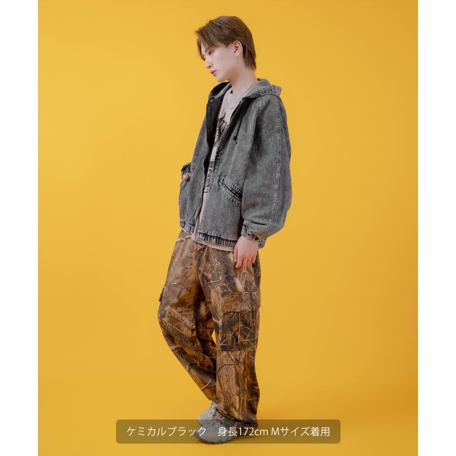 COOLATIQUES  Gジャン　デニムスゥエットフーディー　パーカー デニム×スウェット ビッグサイズ デニムジャケット デニム