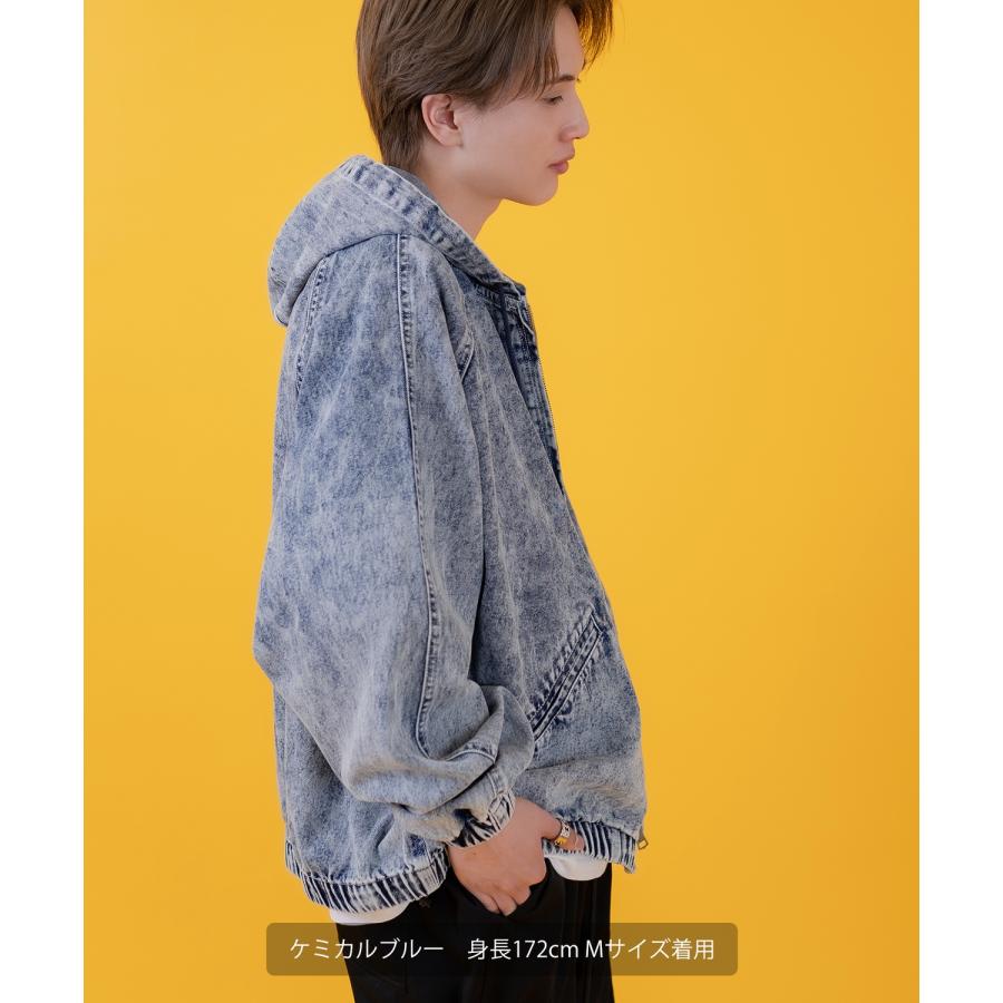 パーカー メンズ レディース デニム フード ジャケットカジュアル アメカジ ストリート スケーター ストリート古着MIX 韓国 | improves | 04