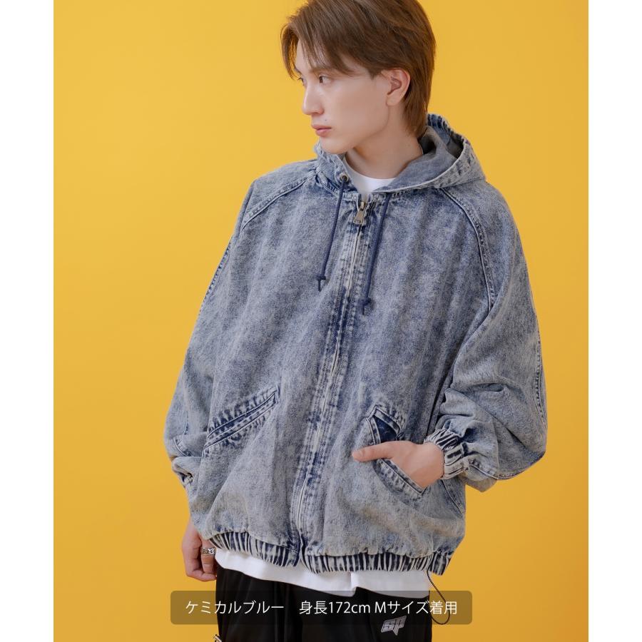 パーカー メンズ レディース デニム フード ジャケットカジュアル アメカジ ストリート スケーター ストリート古着MIX 韓国 | improves | 06