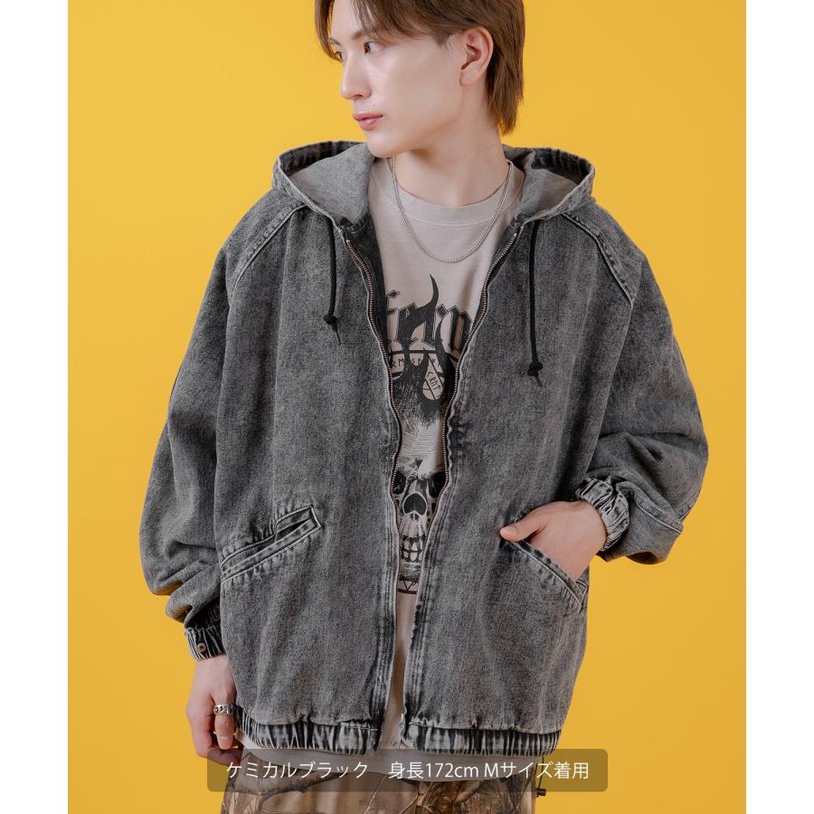 パーカー メンズ レディース デニム フード ジャケットカジュアル アメカジ ストリート スケーター ストリート古着MIX 韓国 | improves | 09